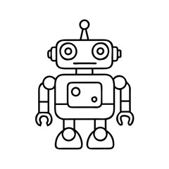 robottoy icon, robottoy line art - simple line art of robottoy, perfect for robottoy logos and icons
