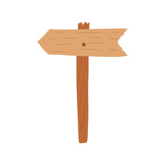 Cartoon wooden signboard illustration 