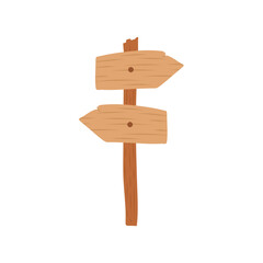 Cartoon wooden signboard illustration 