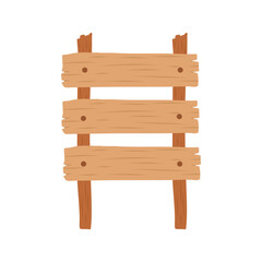 Cartoon wooden signboard illustration 