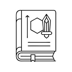 roleplayinggamebook icon, roleplayinggamebook line art - simple line art of roleplayinggamebook, perfect for roleplayinggamebook logos and icons