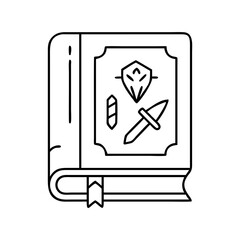 roleplayinggamebook icon, roleplayinggamebook line art - simple line art of roleplayinggamebook, perfect for roleplayinggamebook logos and icons