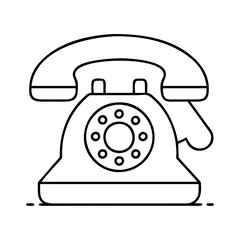 rotaryphone icon, rotaryphone line art - simple line art of rotaryphone, perfect for rotaryphone logos and icons