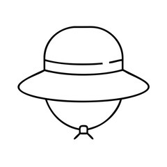 safarihat icon, safarihat line art - simple line art of safarihat, perfect for safarihat logos and icons