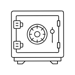 safevault icon, safevault line art - simple line art of safevault, perfect for safevault logos and icons