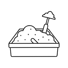 sandbox icon, sandbox line art - simple line art of sandbox, perfect for sandbox logos and icons