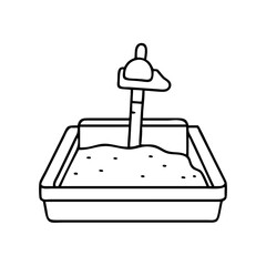 sandbox icon, sandbox line art - simple line art of sandbox, perfect for sandbox logos and icons