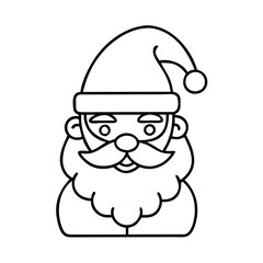 santaclaus icon, santaclaus line art - simple line art of santaclaus, perfect for santaclaus logos and icons