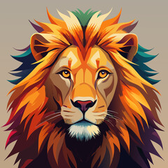 lion head vector illustration