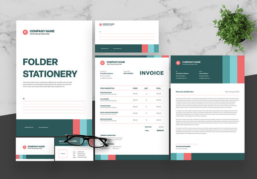 Green And Blue Business Stationery