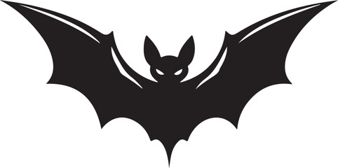Minimalist Bat Icon Vector Silhouette Design