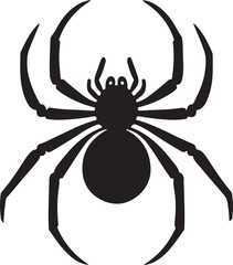 Spider Minimalist Icon Silhouette Vector Style