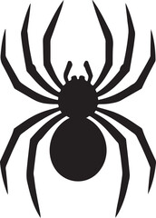 Spider Minimalist Icon Silhouette Vector Style