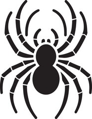 Spider Minimalist Icon Silhouette Vector Style