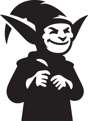 Minimalist Goblin Icon Vector Silhouette
