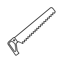 saw icon, saw line art - simple line art of saw, perfect for saw logos and icons