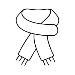 scarf icon, scarf line art - simple line art of scarf, perfect for scarf logos and icons