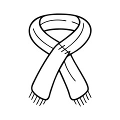 scarf icon, scarf line art - simple line art of scarf, perfect for scarf logos and icons