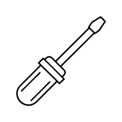 screwdriver icon, screwdriver line art - simple line art of screwdriver, perfect for screwdriver logos and icons