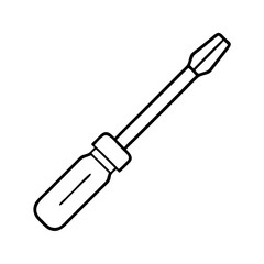 screwdriver icon, screwdriver line art - simple line art of screwdriver, perfect for screwdriver logos and icons