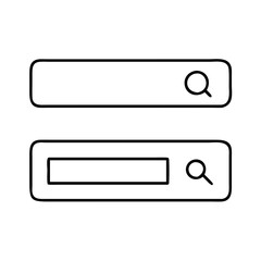 searchbar icon, searchbar line art - simple line art of searchbar, perfect for searchbar logos and icons