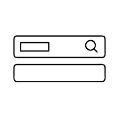 searchbar icon, searchbar line art - simple line art of searchbar, perfect for searchbar logos and icons