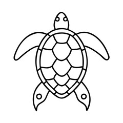 seaturtle icon, seaturtle line art - simple line art of seaturtle, perfect for seaturtle logos and icons