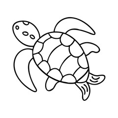 seaturtle icon, seaturtle line art - simple line art of seaturtle, perfect for seaturtle logos and icons