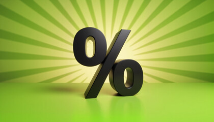 Black Friday discount percentage symbol against vibrant background  