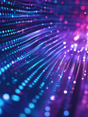 Digital Data Stream: Dive into the intricate world of data with this stunning visual of digital light, showcasing the elegant flow and connections of information within the digital landscape.