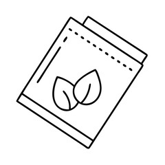 seedpack icon, seedpack line art - simple line art of seedpack, perfect for seedpack logos and icons