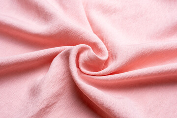 Spiral cotton and linen blend fabric texture