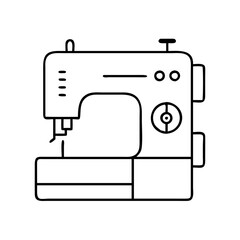 sewingmachine icon, sewingmachine line art - simple line art of sewingmachine, perfect for sewingmachine logos and icons