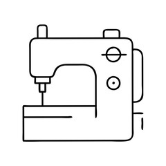 sewingmachine icon, sewingmachine line art - simple line art of sewingmachine, perfect for sewingmachine logos and icons