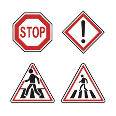road sign icons vector