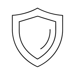 shield icon, shield line art - simple line art of shield, perfect for shield logos and icons