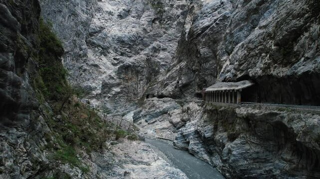Drone Shows Large Scale Of Taroko Gorge, Taiwan