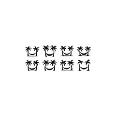 Fototapeta premium Vector Plam tree design, plam tree silhouette 