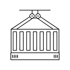 shippingcontainer icon, shippingcontainer line art - simple line art of shippingcontainer, perfect for shippingcontainer logos and icons