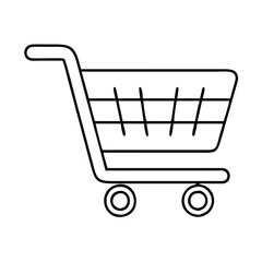 shoppingcart icon, shoppingcart line art - simple line art of shoppingcart, perfect for shoppingcart logos and icons