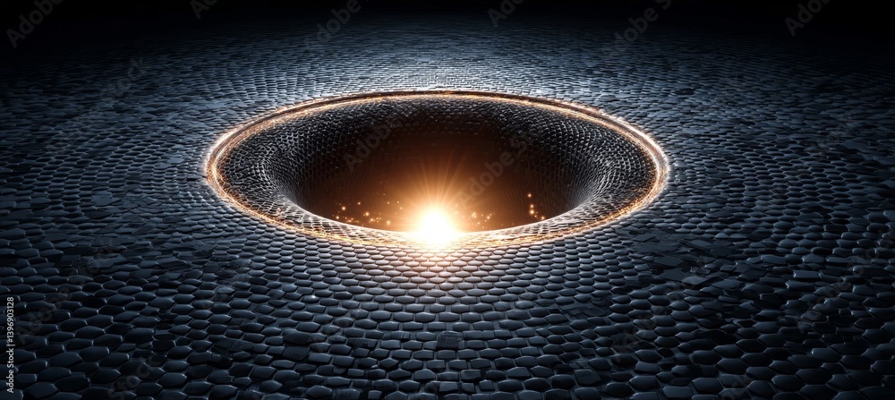 Canvas Prints black hole singularity. time space dilation. science galaxy astronomy. generative ai technology.