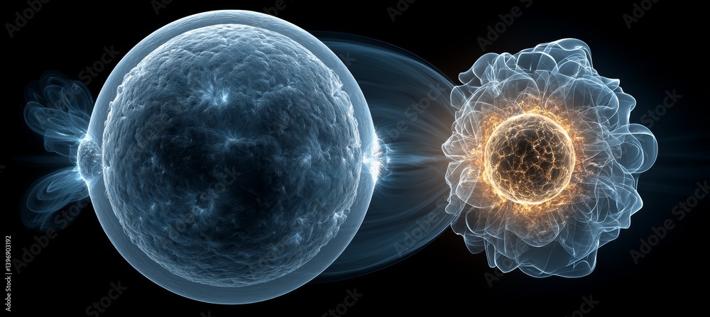 Canvas Prints black hole singularity. time space dilation. science galaxy astronomy. generative ai technology.