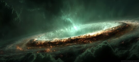 A bib bang space explosion. Time dilation. Science galaxy astronomy. Generative AI technology.	
