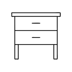 sidetable icon, sidetable line art - simple line art of sidetable, perfect for sidetable logos and icons