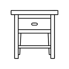 sidetable icon, sidetable line art - simple line art of sidetable, perfect for sidetable logos and icons