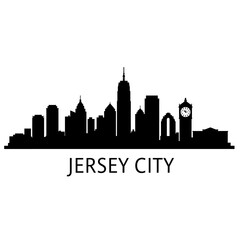 Fototapeta premium Jersey City Skyline Silhouette with New Jersey.
