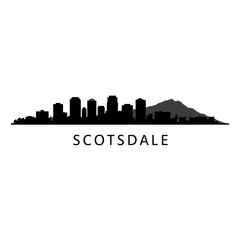 Naklejka premium Scottsdale Skyline Silhouette Vector.