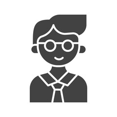 Male Professor icon vector image. Suitable for mobile apps, web apps and print media.