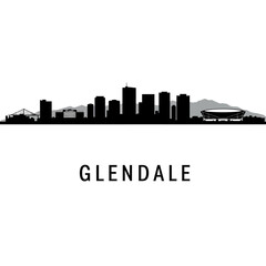 Fototapeta premium Glendale Arizona skyline vector silhouette.