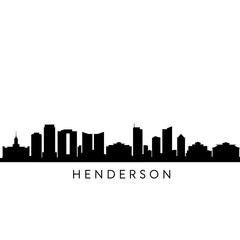 Obraz premium Henderson Nevada Skyline with Silhouette, and Cityscape.